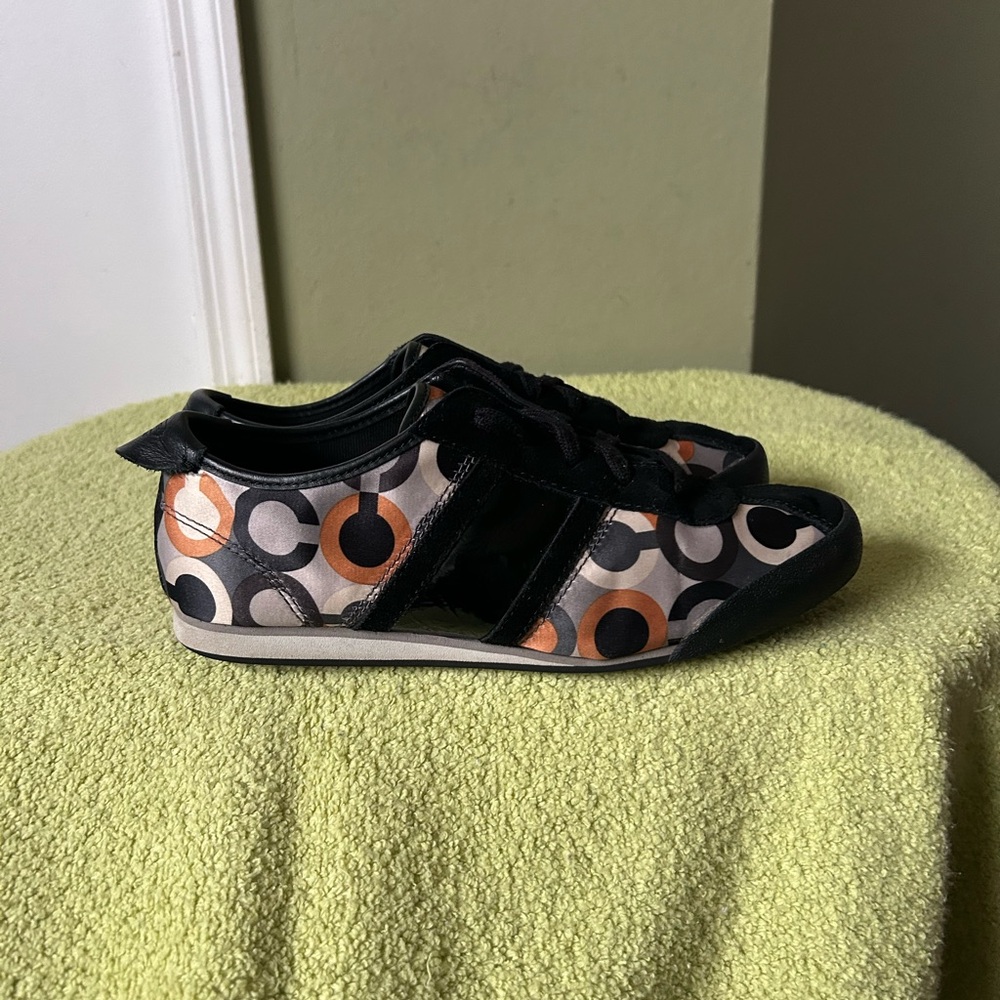Coach Paxton Black and Multicolor Patterned Sneakers - Picture 2 of 14